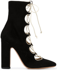Женские черные замшевые ботинки от Valentino