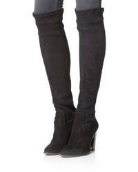 Черные замшевые ботфорты от Rachel Zoe