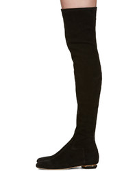 Черные замшевые ботфорты от Nicholas Kirkwood