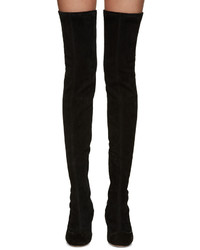 Черные замшевые ботфорты от Nicholas Kirkwood