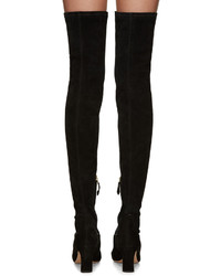 Черные замшевые ботфорты от Nicholas Kirkwood