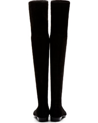 Черные замшевые ботфорты от Robert Clergerie