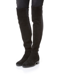 Черные замшевые ботфорты от Tory Burch