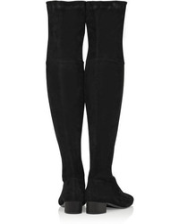 Черные замшевые ботфорты от Robert Clergerie