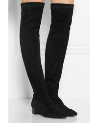 Черные замшевые ботфорты от Robert Clergerie