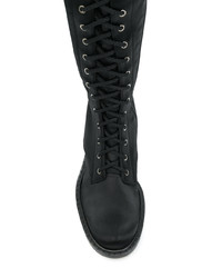 Черные замшевые ботфорты от Nicholas Kirkwood