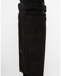 Черные замшевые ботфорты от Asos