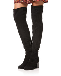 Черные замшевые ботфорты от Ash