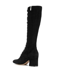 Черные замшевые ботфорты от Gianvito Rossi