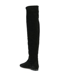 Черные замшевые ботфорты от Isabel Marant