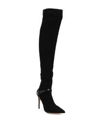 Черные замшевые ботфорты от Giorgio Armani