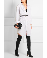 Черные замшевые ботфорты от Gianvito Rossi