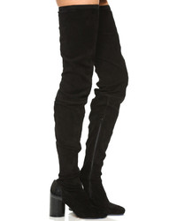 Черные замшевые ботфорты от Maison Margiela