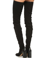 Черные замшевые ботфорты от Maison Margiela