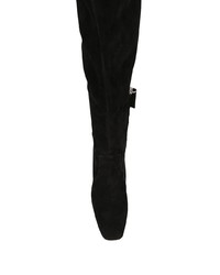 Черные замшевые ботфорты от Alberta Ferretti