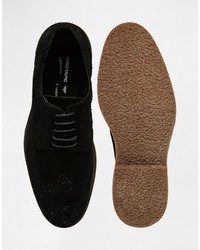 Черные замшевые броги от Red Tape