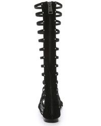 Черные замшевые высокие гладиаторы от Joie