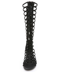 Черные замшевые высокие гладиаторы от Joie