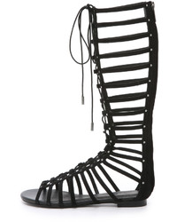 Черные замшевые высокие гладиаторы от Joie