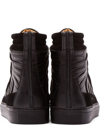 Мужские черные замшевые высокие кеды от Damir Doma