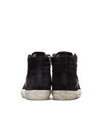 Женские черные замшевые высокие кеды от Golden Goose