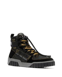 Мужские черные замшевые высокие кеды от Diesel