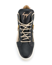 Мужские черные замшевые высокие кеды от Giuseppe Zanotti Design