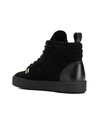 Мужские черные замшевые высокие кеды от Giuseppe Zanotti Design