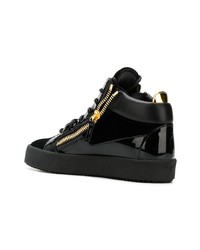 Женские черные замшевые высокие кеды от Giuseppe Zanotti Design