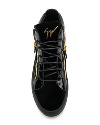 Женские черные замшевые высокие кеды от Giuseppe Zanotti Design