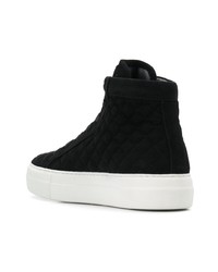 Женские черные замшевые высокие кеды от Philipp Plein