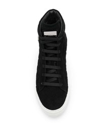 Женские черные замшевые высокие кеды от Philipp Plein