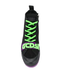 Мужские черные замшевые высокие кеды от Gcds