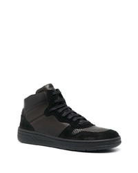 Мужские черные замшевые высокие кеды от Geox