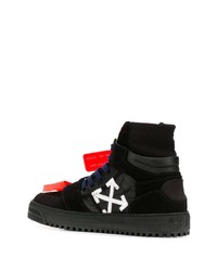 Мужские черные замшевые высокие кеды от Off-White