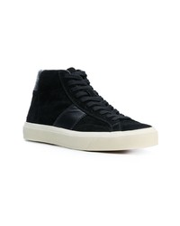 Мужские черные замшевые высокие кеды от Tom Ford