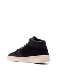 Мужские черные замшевые высокие кеды от D.A.T.E