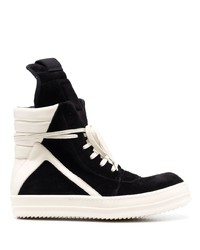 Мужские черные замшевые высокие кеды от Rick Owens DRKSHDW