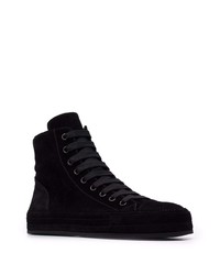 Мужские черные замшевые высокие кеды от Ann Demeulemeester