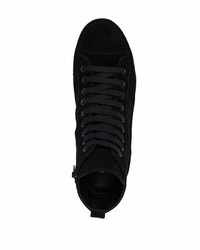 Мужские черные замшевые высокие кеды от Ann Demeulemeester