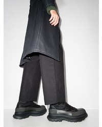 Мужские черные замшевые высокие кеды от Alexander McQueen