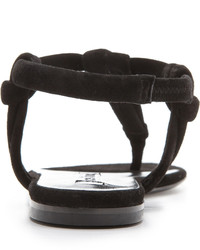 Черные замшевые вьетнамки от Acne Studios