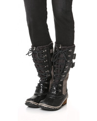 Женские черные замшевые зимние ботинки от Sorel