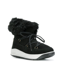 Женские черные замшевые зимние ботинки от Ea7 Emporio Armani