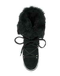 Женские черные замшевые зимние ботинки от Ea7 Emporio Armani