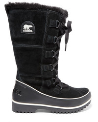 Женские черные замшевые зимние ботинки от Sorel