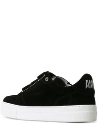 Мужские черные замшевые кеды от AMI Alexandre Mattiussi