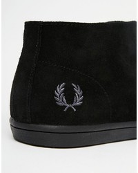 Мужские черные замшевые кеды от Fred Perry