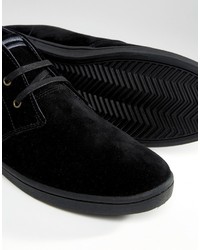 Мужские черные замшевые кеды от Fred Perry