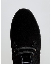 Мужские черные замшевые кеды от Fred Perry